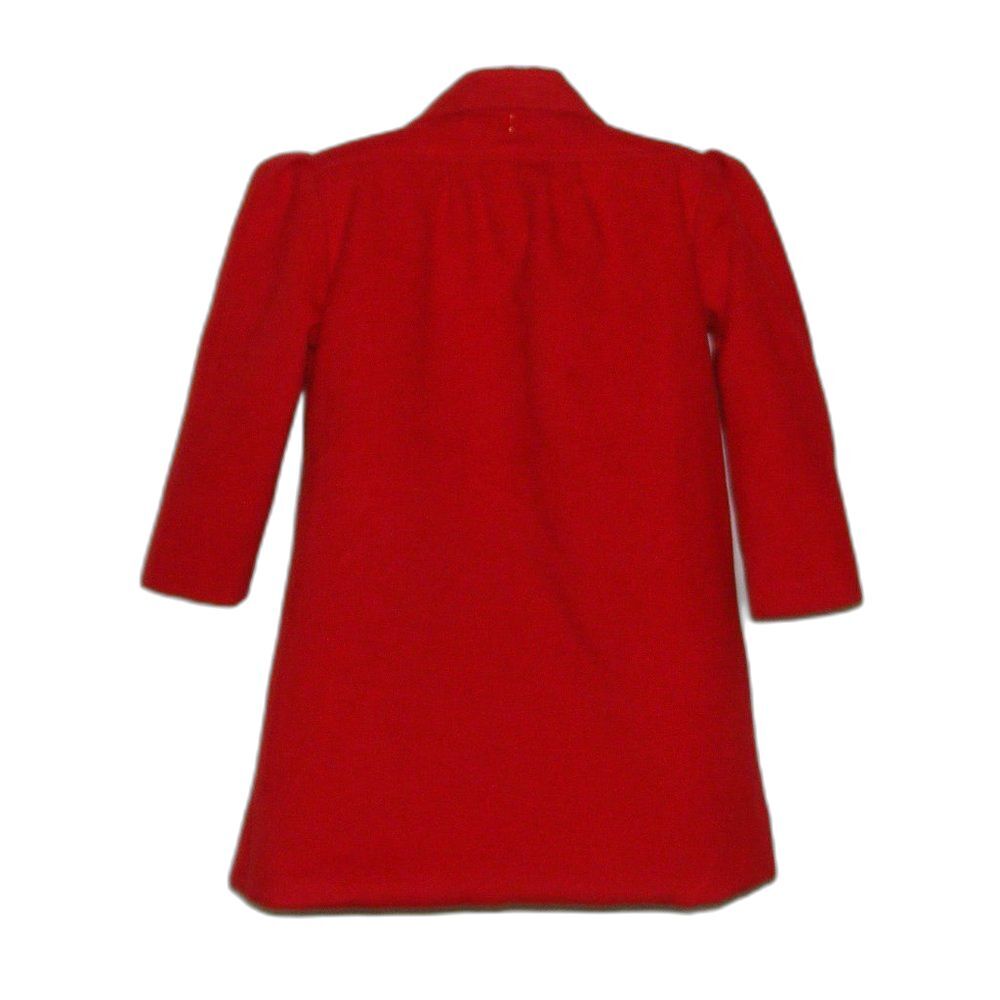 Vintage Red Coat, Girls 6, Soft & wooly, Button front, Pockets, Satin Lining - Picture 5 of 10